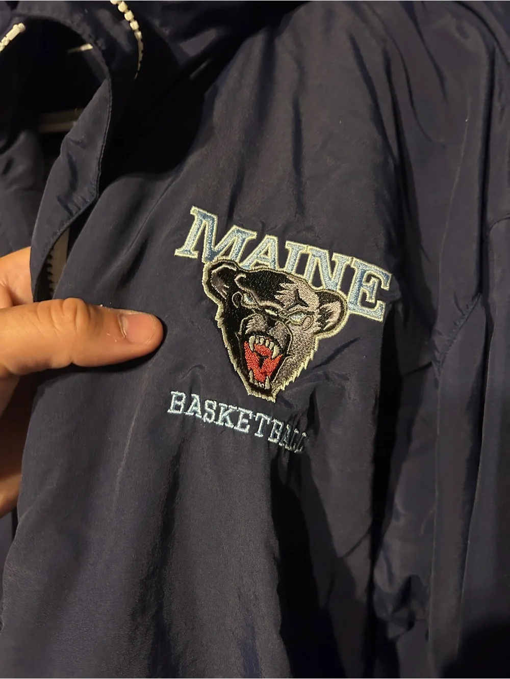 New Balance maine black bears Navy Men's Lightweight Full-Zip Jacket